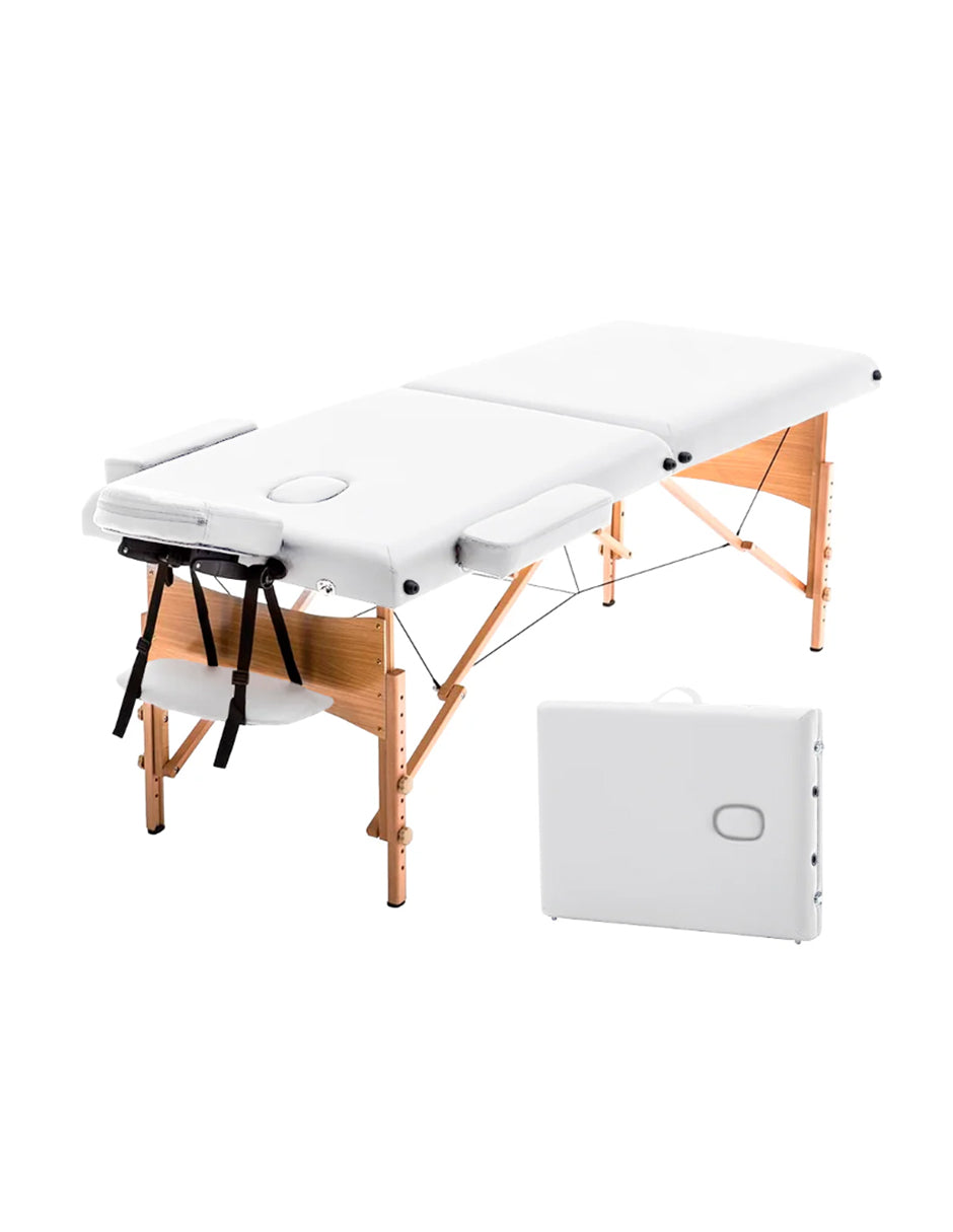 Cama de Masajes de Madera  Maldiva Blanca