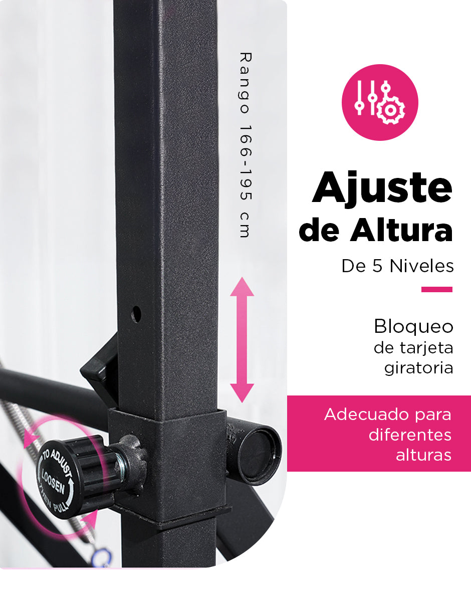 Camilla Reformer Pilates con Torre Media Alumizen Negro