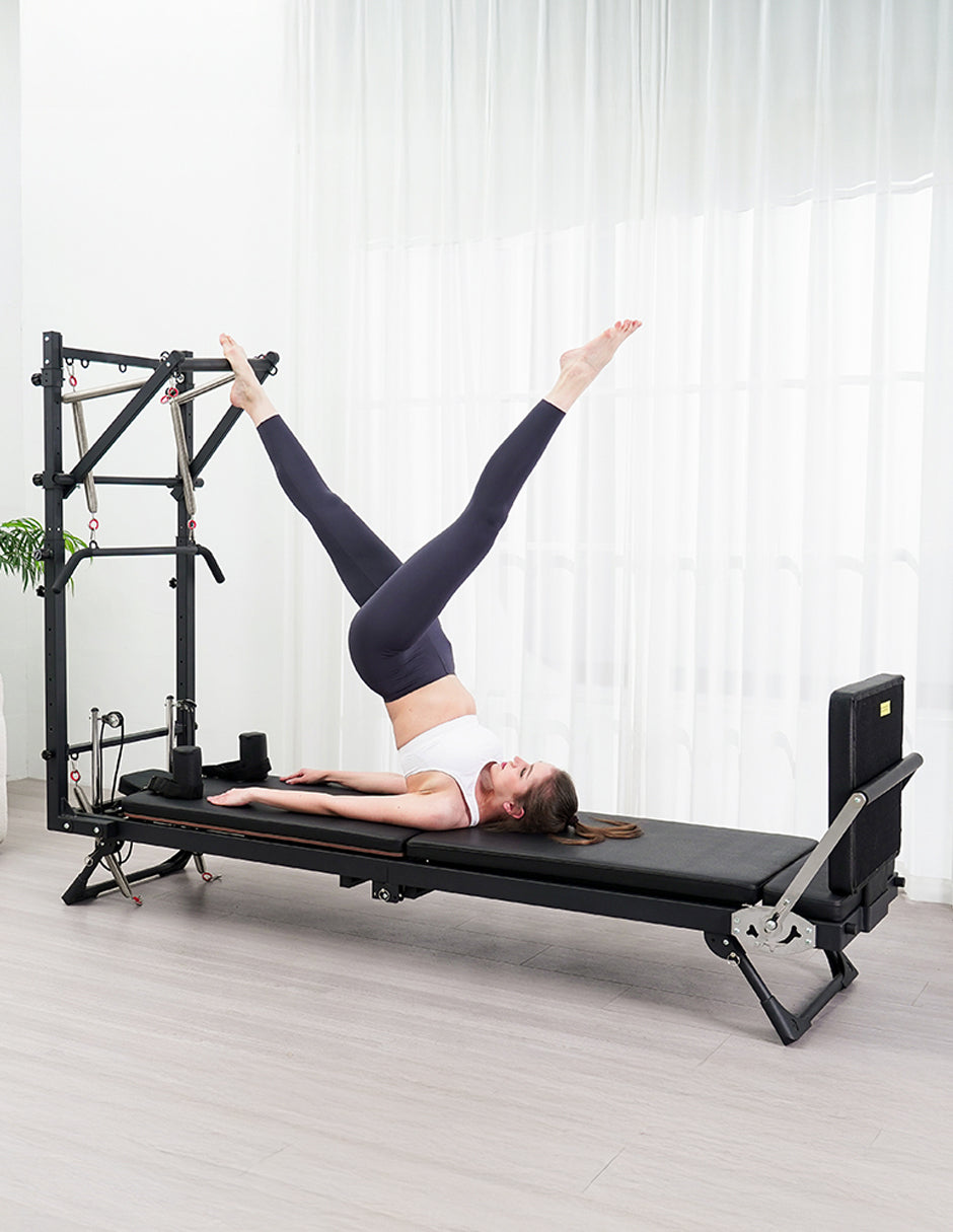 Camilla Reformer Pilates con Torre Media Alumizen Negro