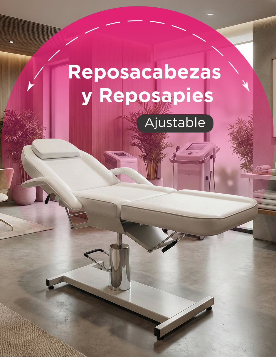Camilla Hidráulica Multifuncional Malasia Blanca: Ergonomía 360° y Confort de Alta Gama