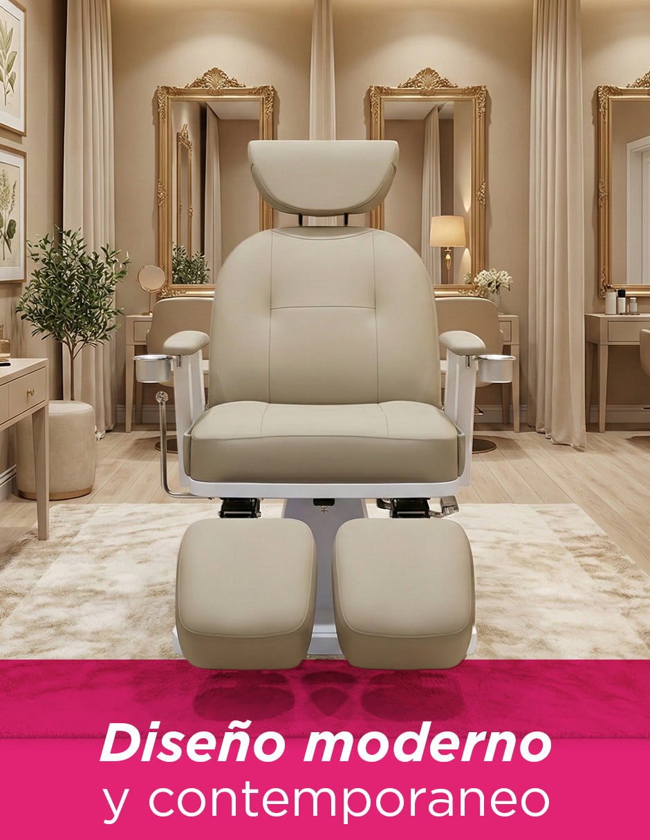 Camilla de Belleza Hidráulica Bianca Beige: Ajustable, Giratoria y Ergonómica