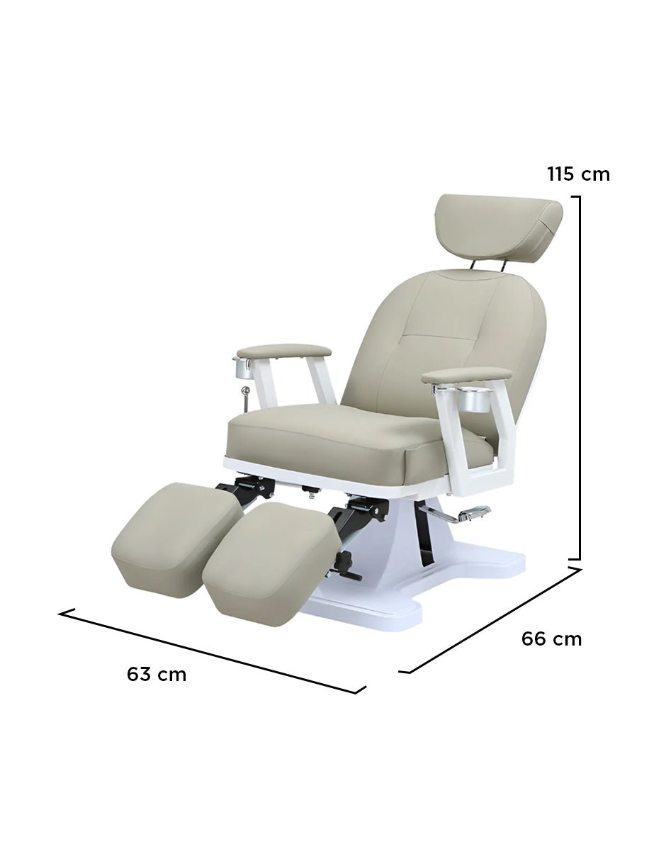 Camilla de Belleza Hidráulica Bianca Beige: Ajustable, Giratoria y Ergonómica