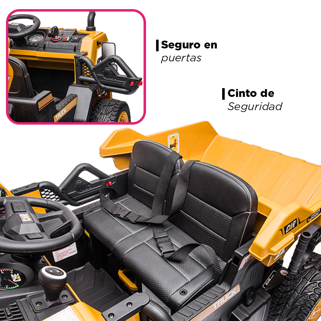 Camión Montable Maxicarga Amarillo Eléctrico Con Batería