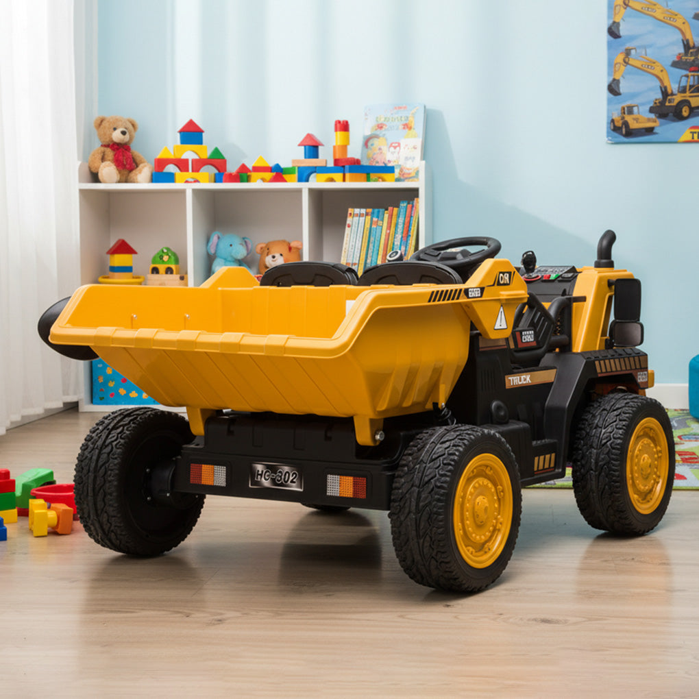 Camión Montable Maxicarga Amarillo Eléctrico Con Batería