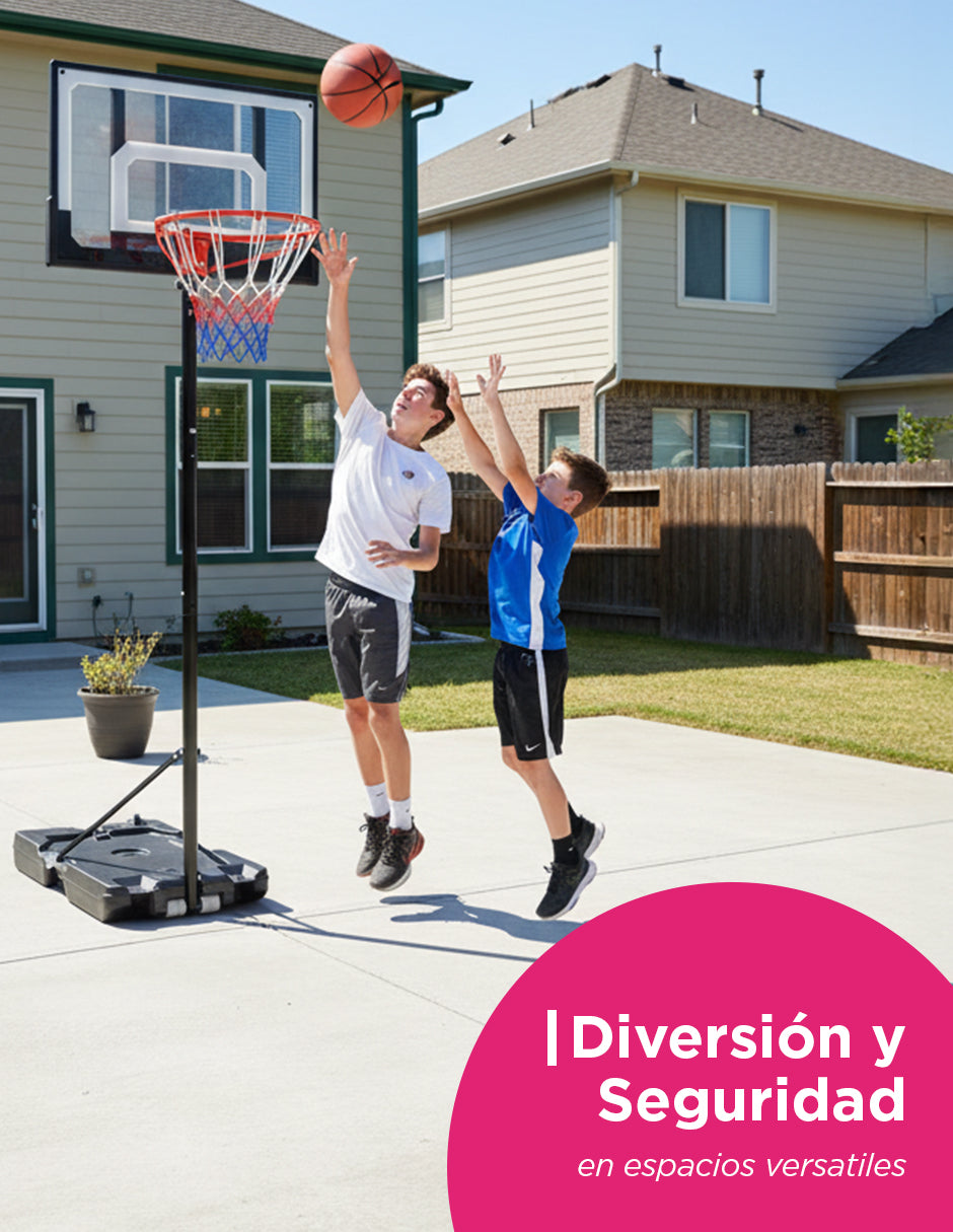 Canasta de Básquetbol Infantil Ajustable 0.90 a 2.2 m Vanlig S018K - Tablero de Policarbonato Portátil para Exterior e Interior