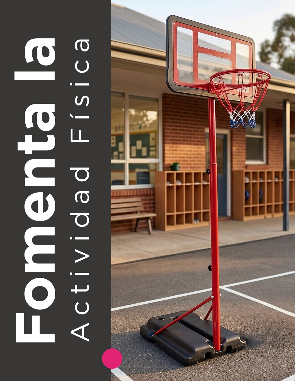Canasta de Basquetbol Infantil Ajustable 1.65 a 2.05 m Vänlig S0881A - Sistema de Baloncesto Portátil con Base Rellenable