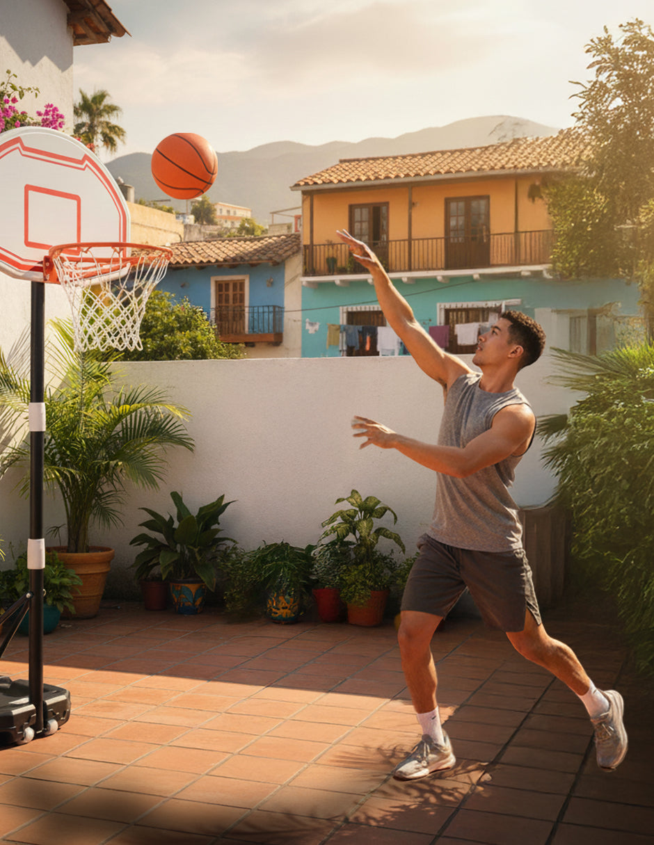 Canasta de Basquetbol Infantil Ajustable Vänlig S018 - Tablero Portátil de Exterior para Niños con Base Rellenable