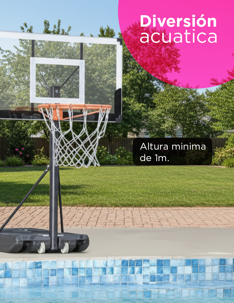 Canasta de Básquetbol Portátil Ajustable 1.1 a 3.05 m Vänlig ZW003 - Tablero con Doble Resorte e Impacto de Rebote