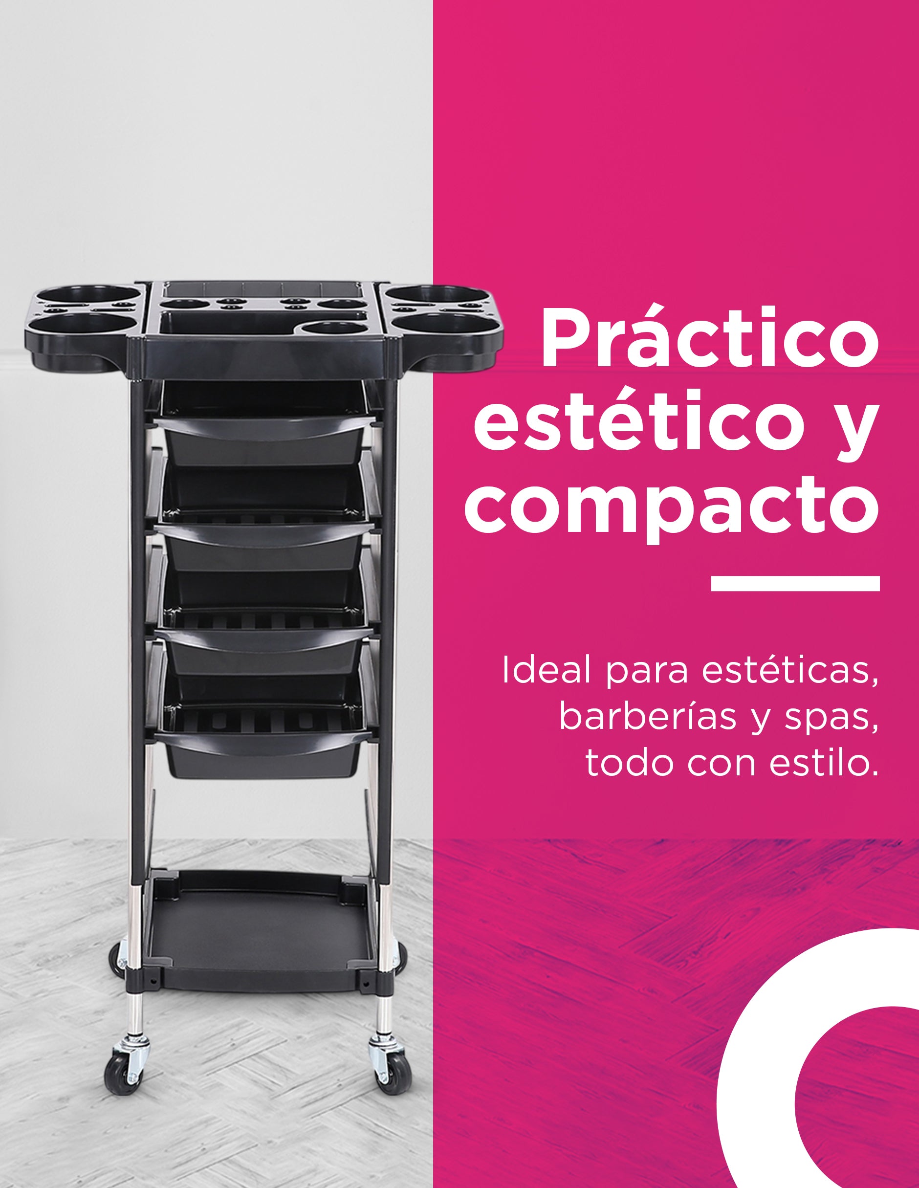 Carrito Auxiliar Organizador Estética Pisa