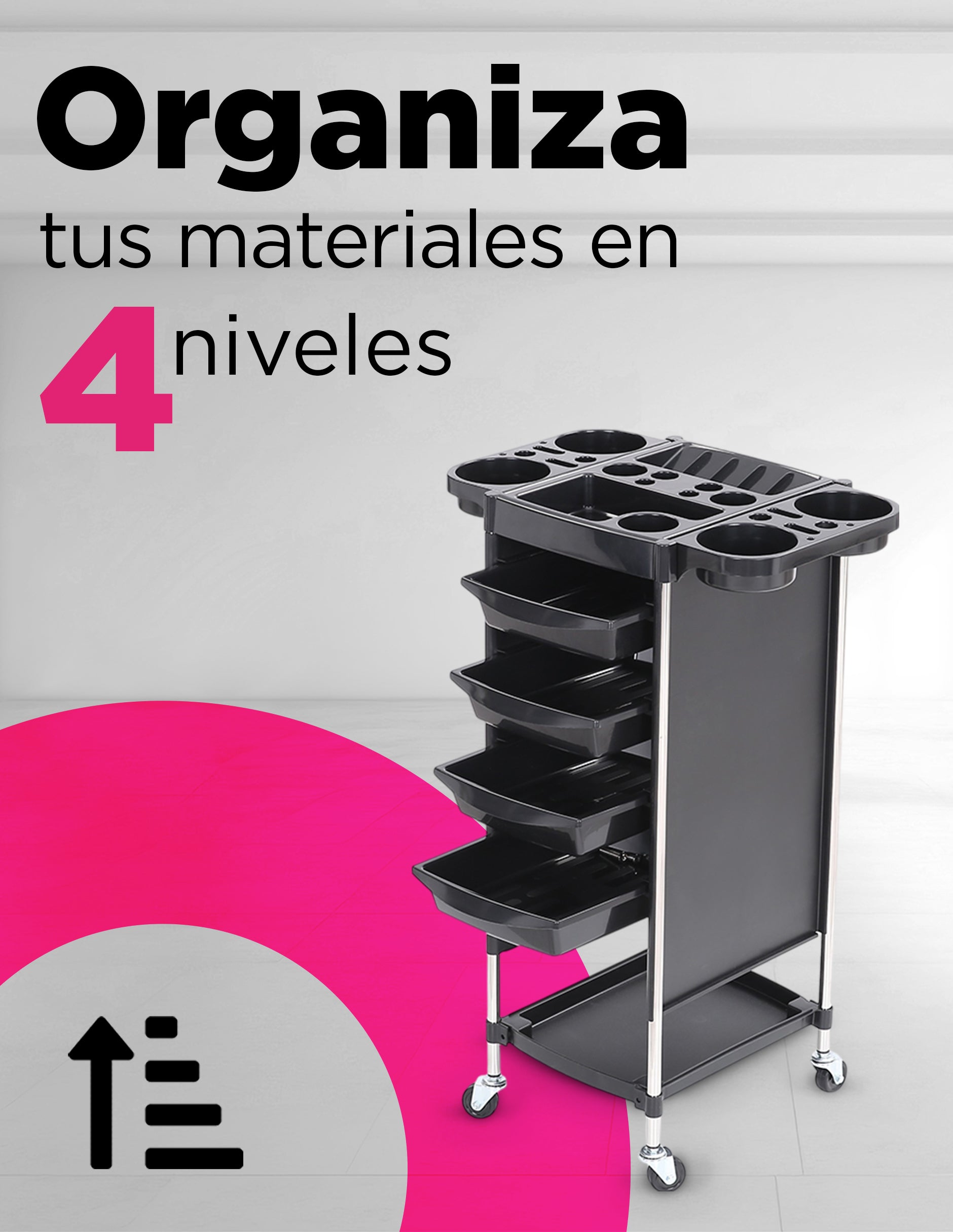 Carrito Auxiliar Organizador Estética Pisa