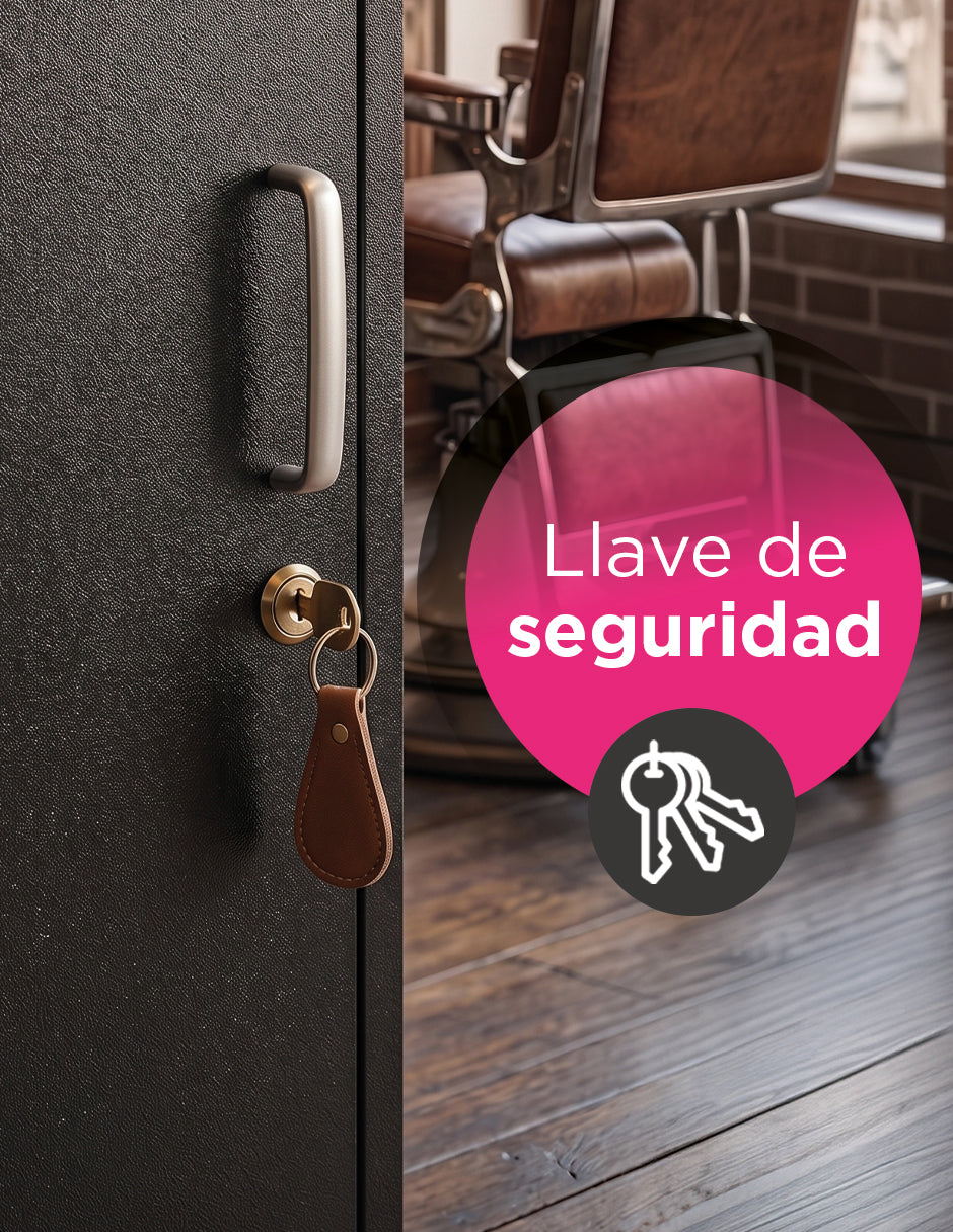 Carrito Auxiliar de Barbería y Estética Sicilia Negro con 4 Niveles, Cajón Superior y Soportes para Herramientas