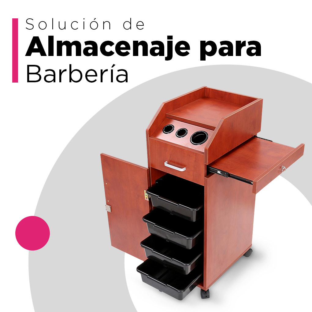 Carrito Auxiliar de Barbería Sicilia Café