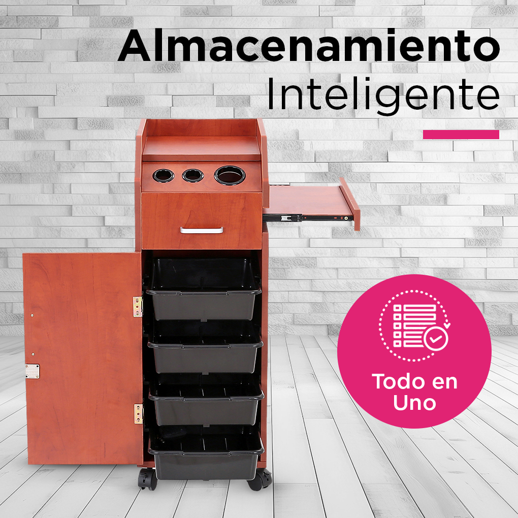 Carrito Auxiliar de Barbería Sicilia Café