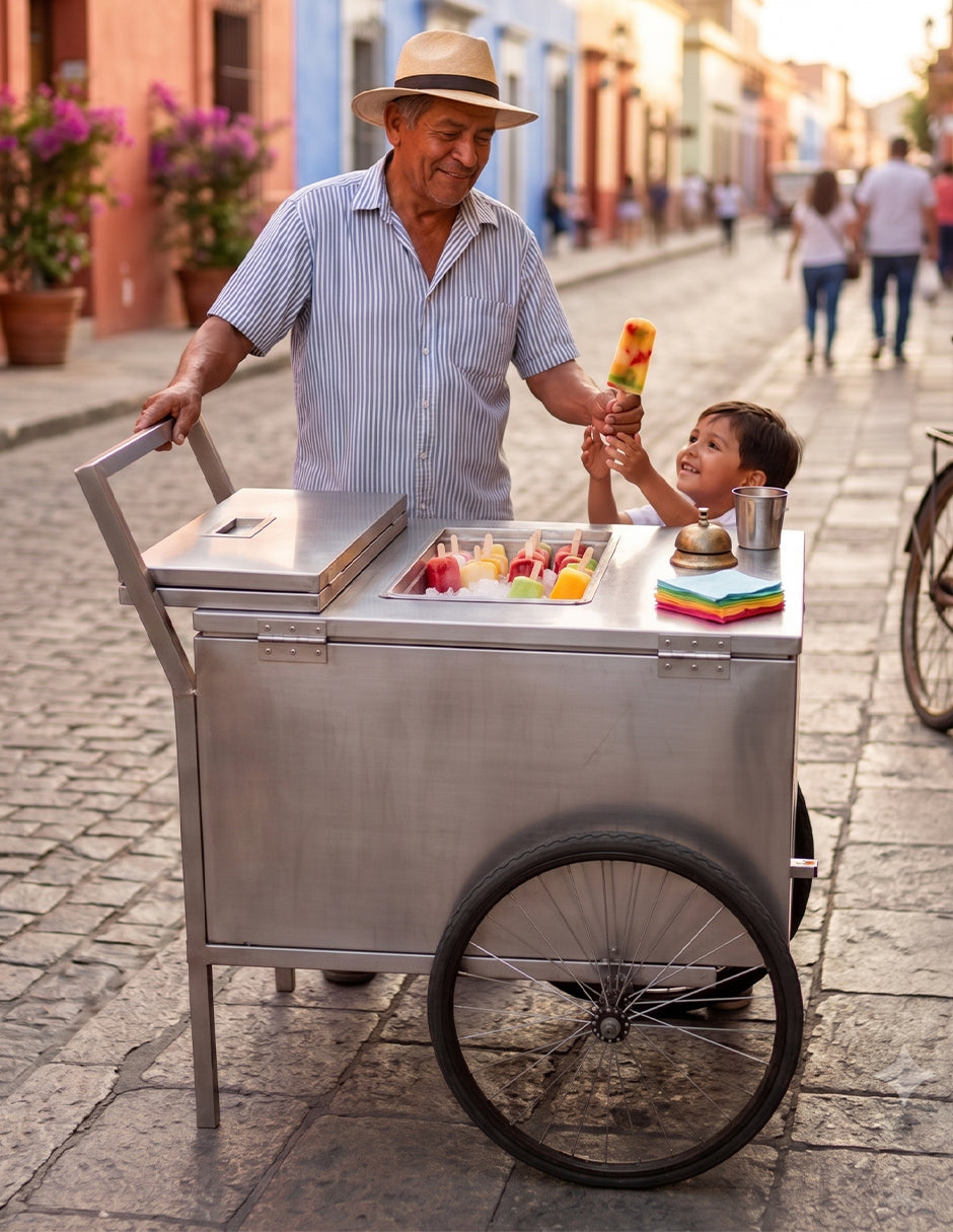 Carrito De Paletas De Hielo Eira Gris