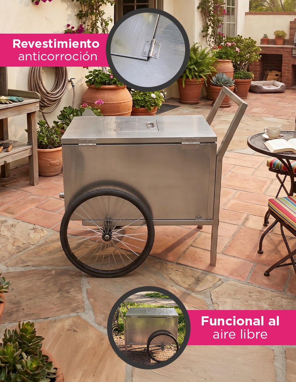 Carrito De Paletas De Hielo Eira Gris