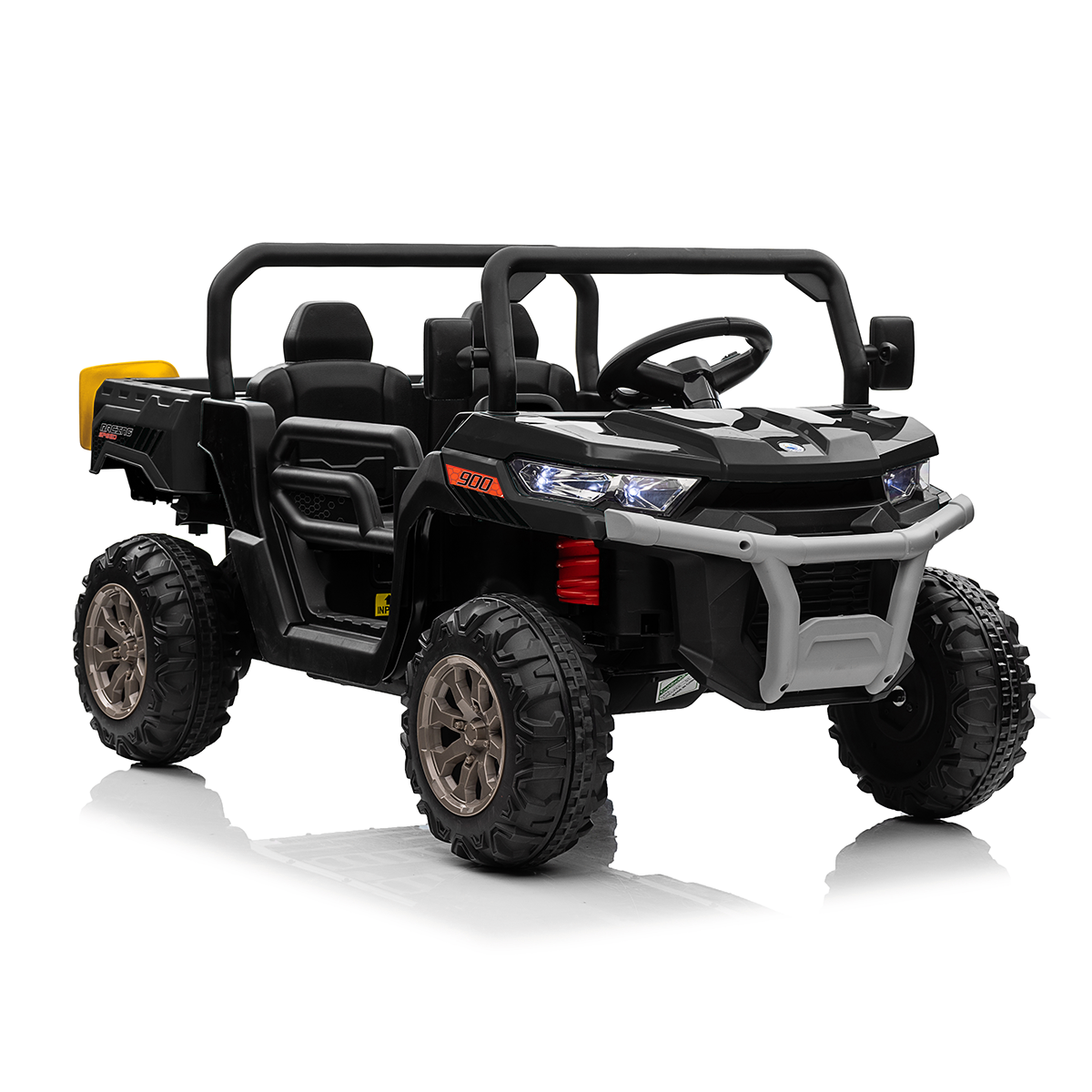 Carrito Eléctrico Infantil Safari 12V Doble Asiento Safari Negro Vanlig