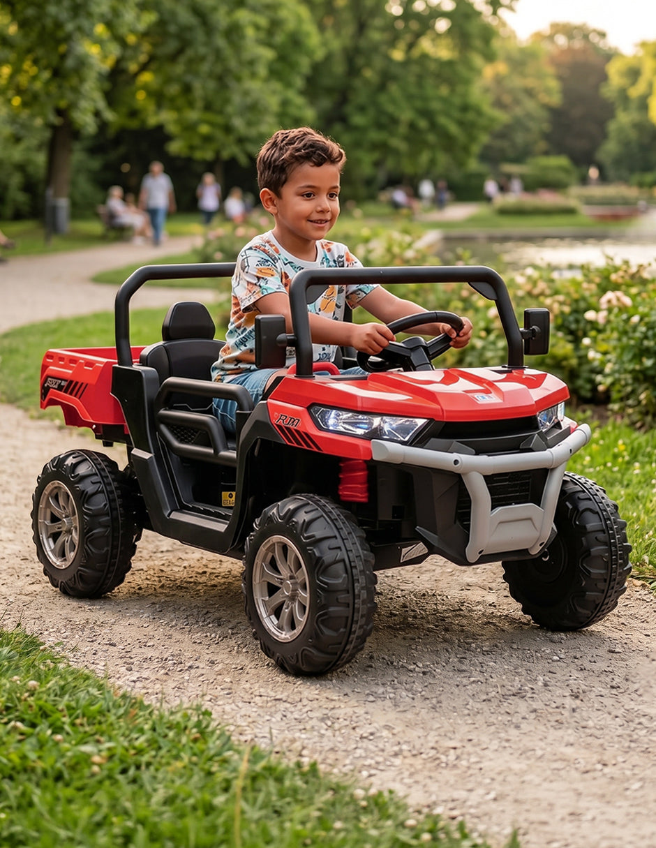 Carrito Eléctrico Infantil Safari 12V Doble Asiento Safari Rojo Vanlig