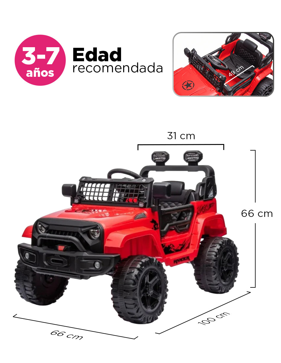 Carrito Eléctrico Montable Todo Terreno Racing Rogue Mp3 Rojo