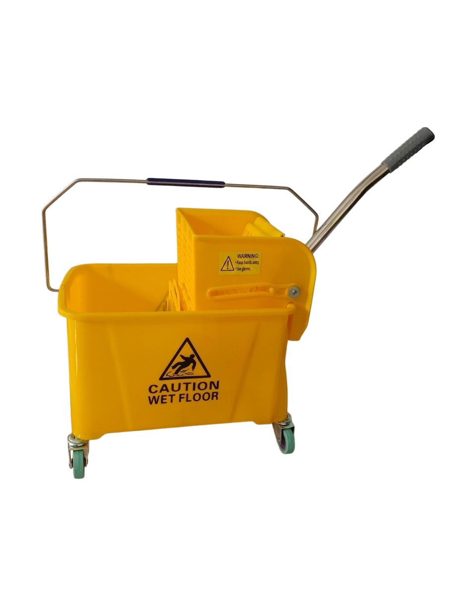 Carrito Exprimidor de Limpieza Fraser Vanlig Amarillo - Cubeta Portátil de 20L con Ruedas Anti-Marcas