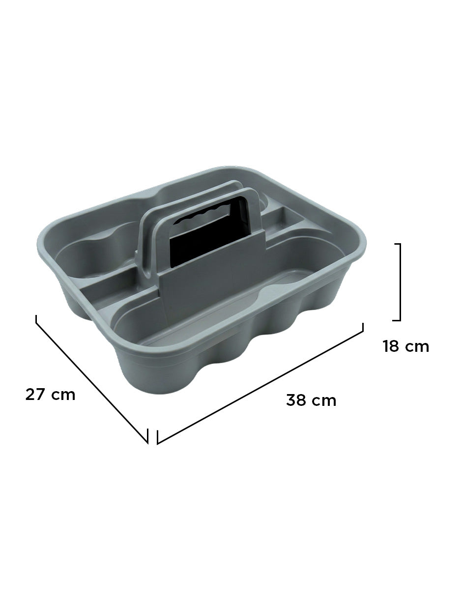 Carrito de Limpieza Industrial Baltic Vanlig Negro y Accesorio Organizador de Productos - Carro Conserje de Polietileno con Bolsa de PVC