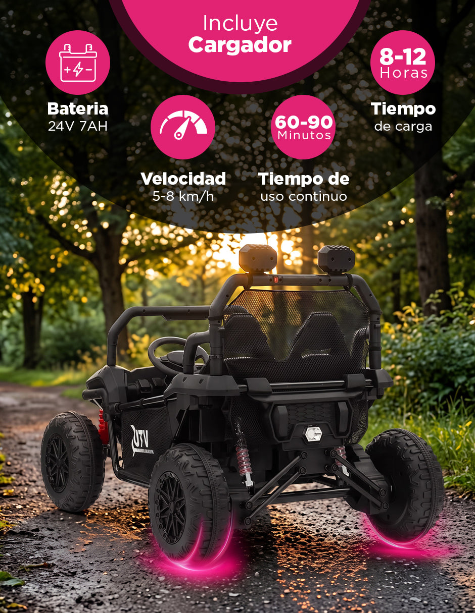 Carro Eléctrico Camioneta Montable Infantil Control Remoto Explora Negro