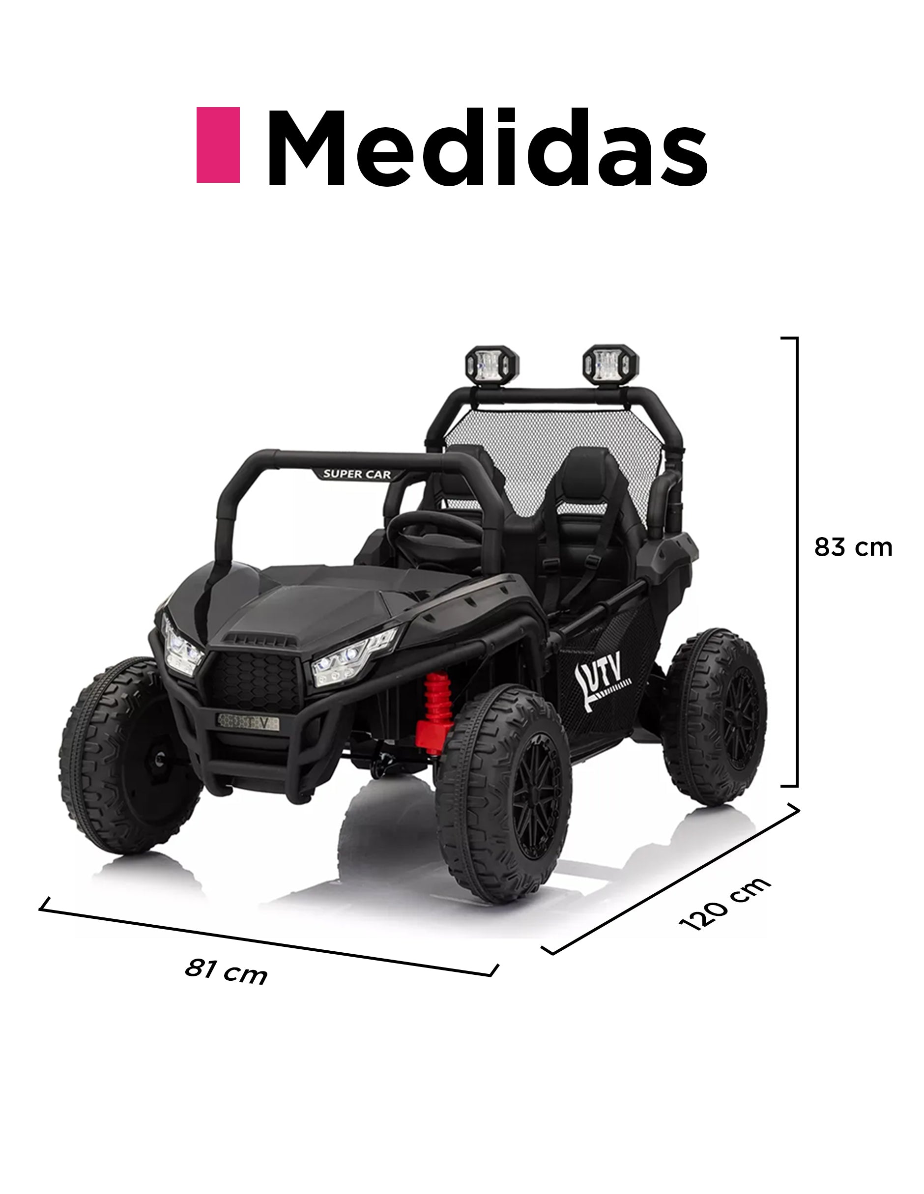 Carro Eléctrico Camioneta Montable Infantil Control Remoto Explora Negro