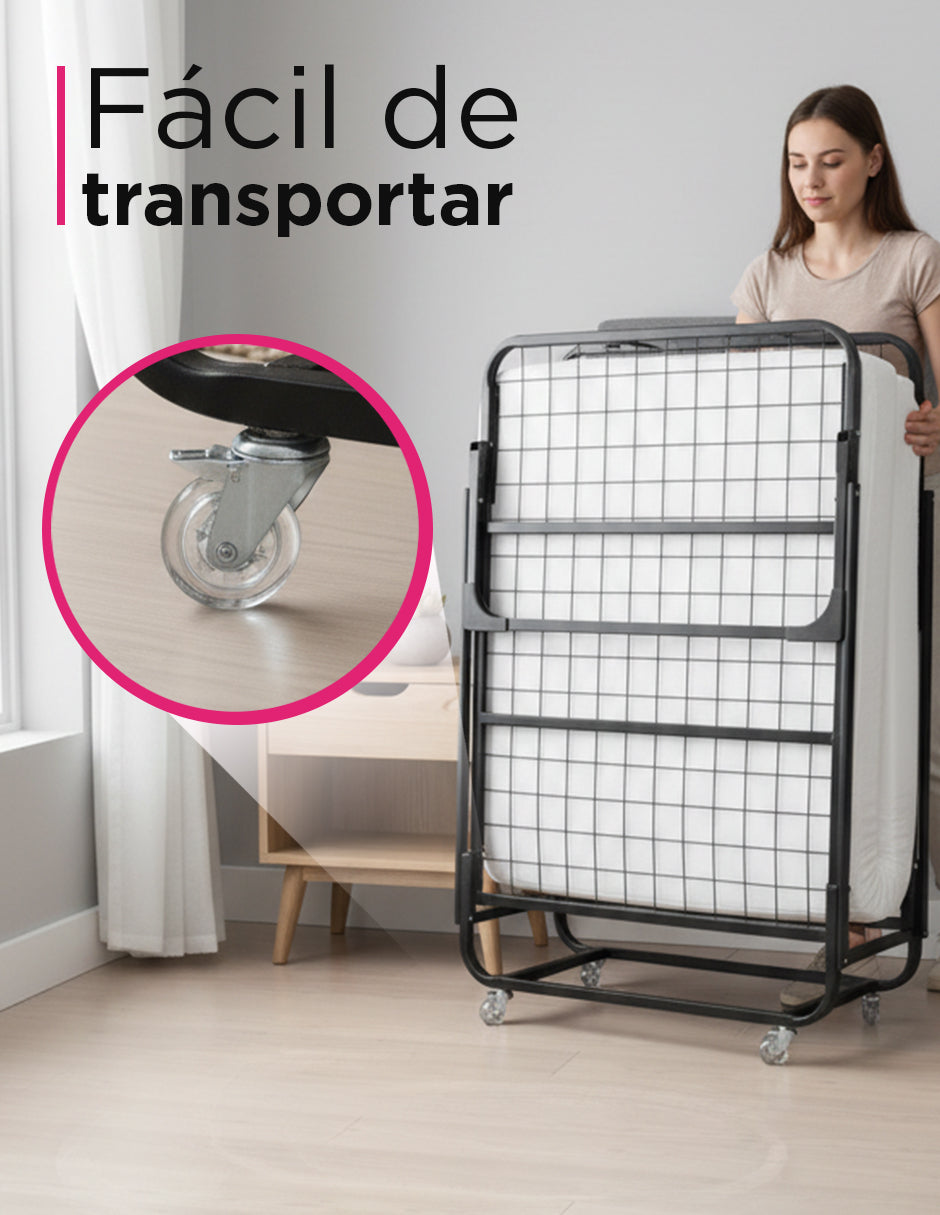 Catre Portátil Plegable Con Colchón