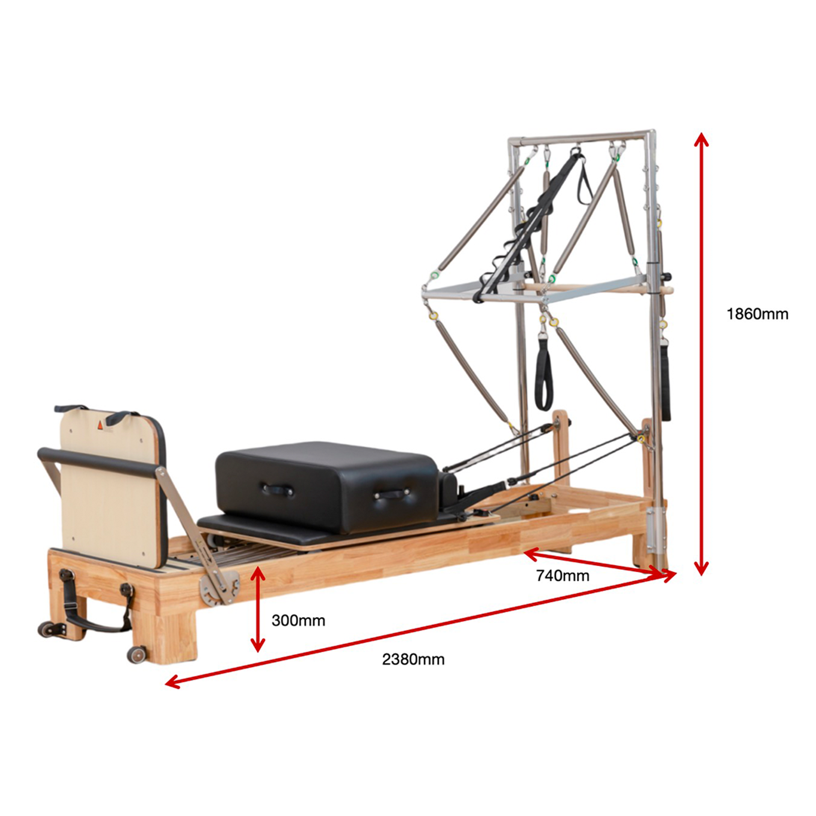 Cama De Pilates Classic Reformer Torre Media Trapecio Profesional