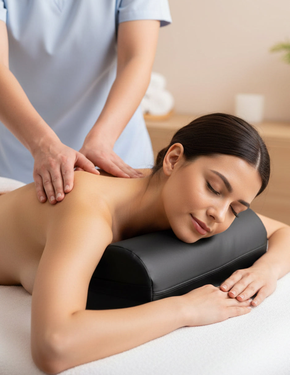 Cojin Reposa Cabezas Circular 66 x 23 Cm Ghazir Negro