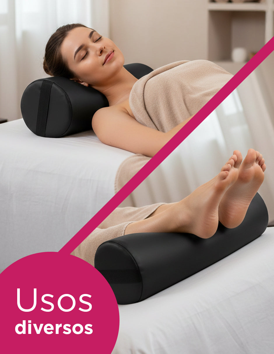 Cojin Reposa Cabezas Circular 66 x 23 Cm Ghazir Negro