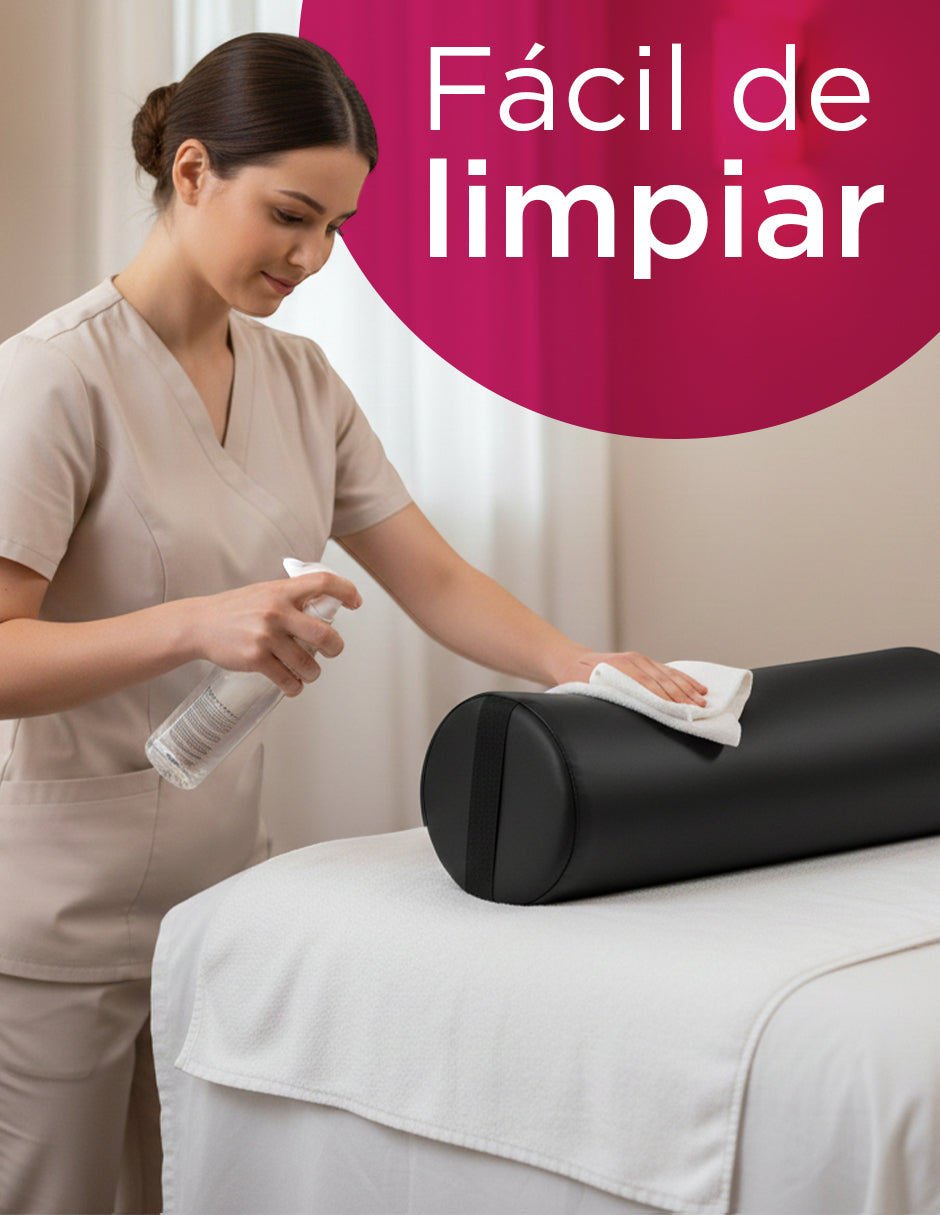 Cojin Reposa Cabezas Circular 66 x 23 Cm Ghazir Negro