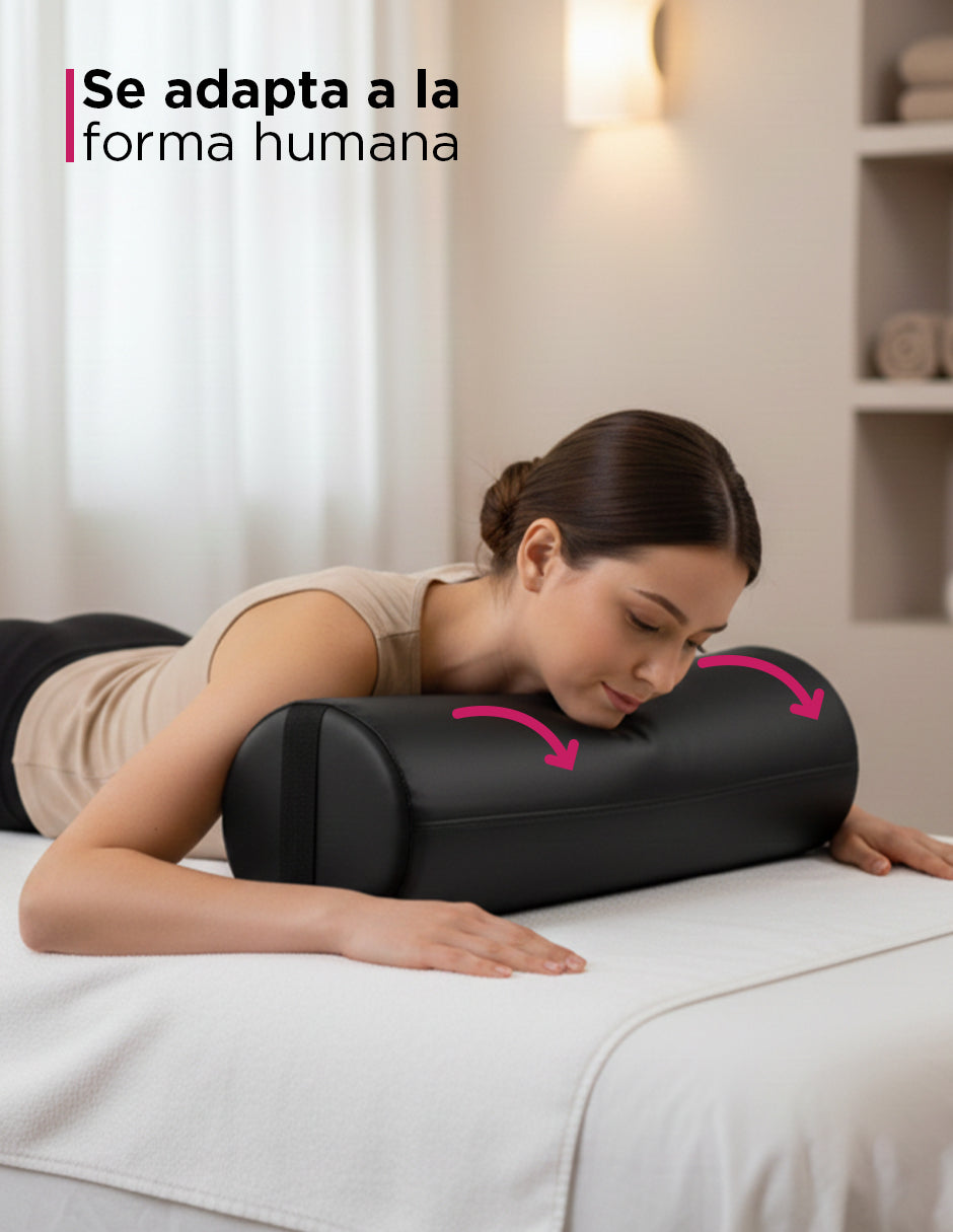 Cojin Reposa Cabezas Circular 66 x 23 Cm Ghazir Negro