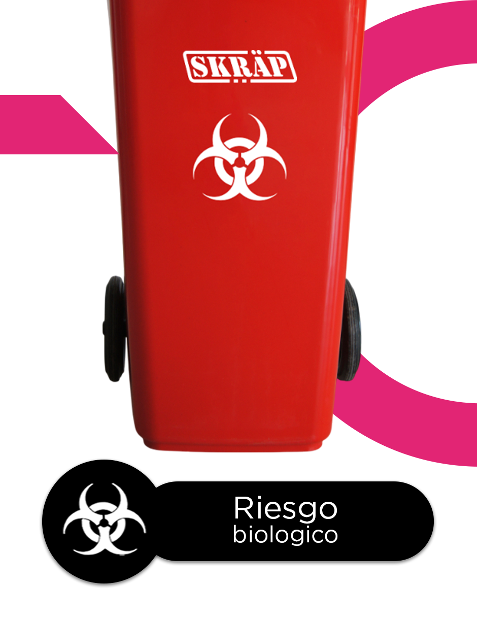 Contenedor De Basura 120L Rojo