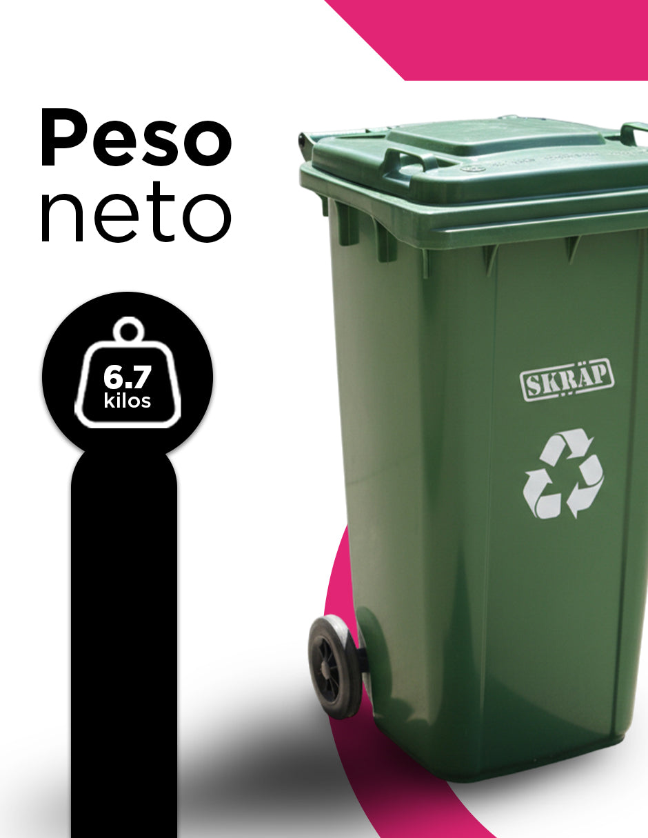 Contenedor De Basura 120L Verde