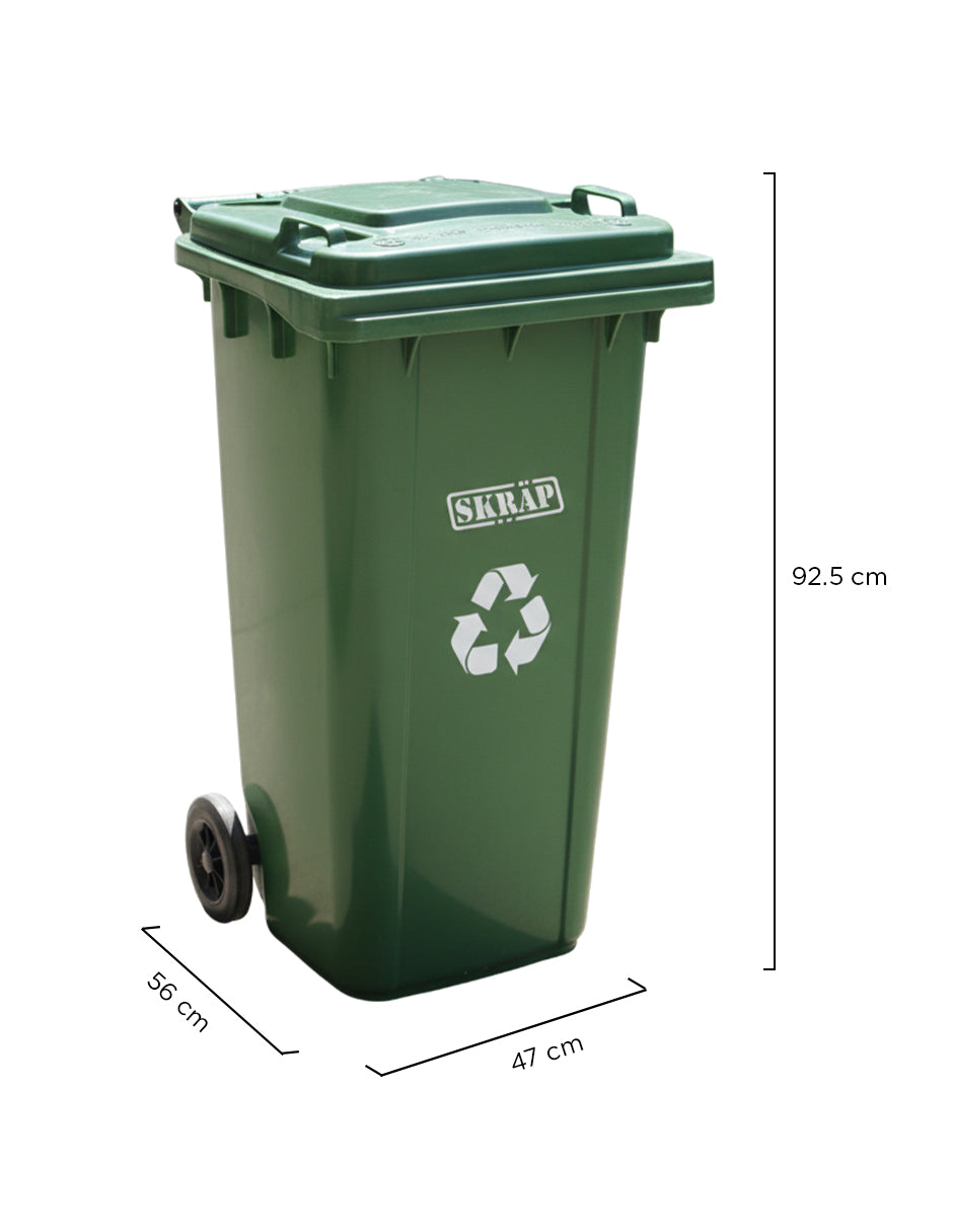 Contenedor De Basura 120L Verde