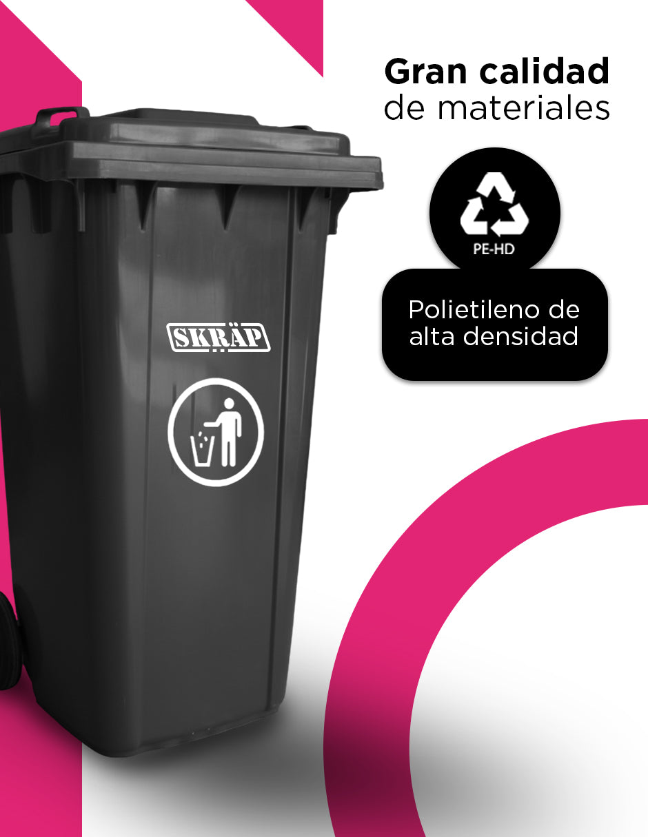 Contenedor De Basura 240L Negro