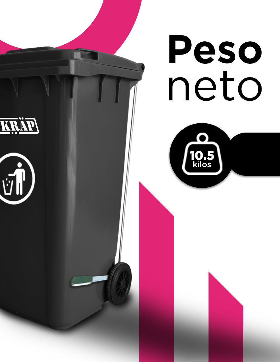 Contenedor De Basura 240L Negro