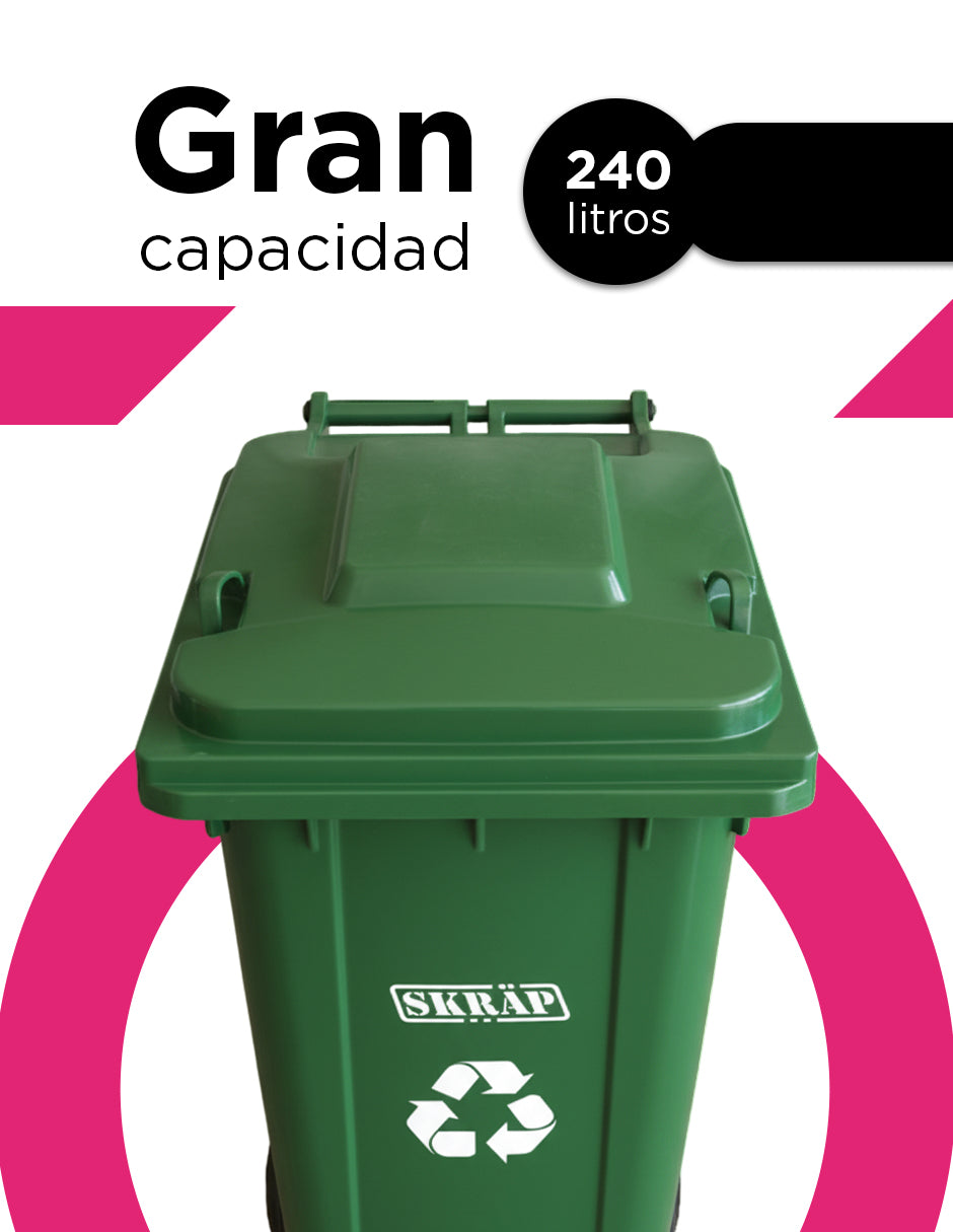 Contenedor De Basura  240L Verde