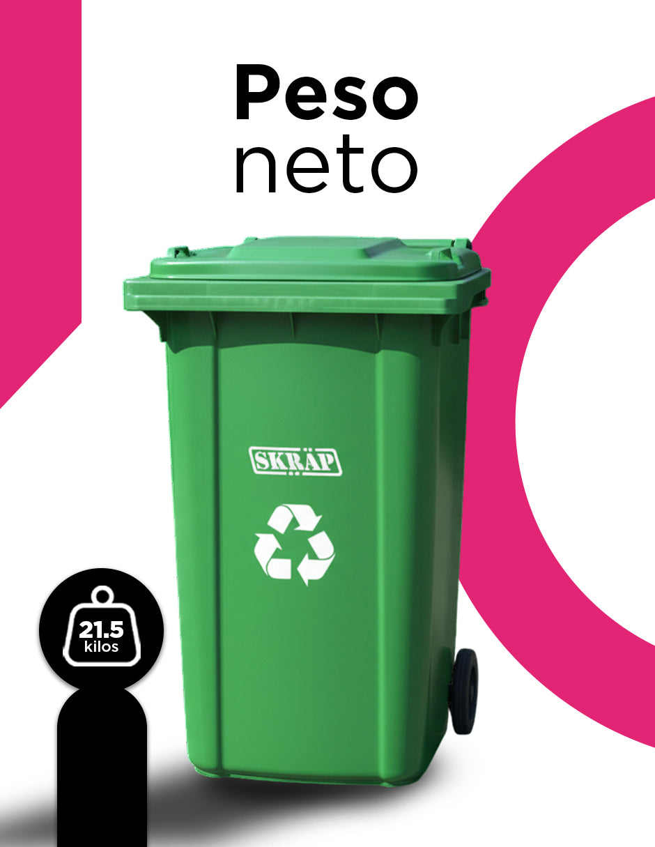 Contenedor De Basura 360L Verde