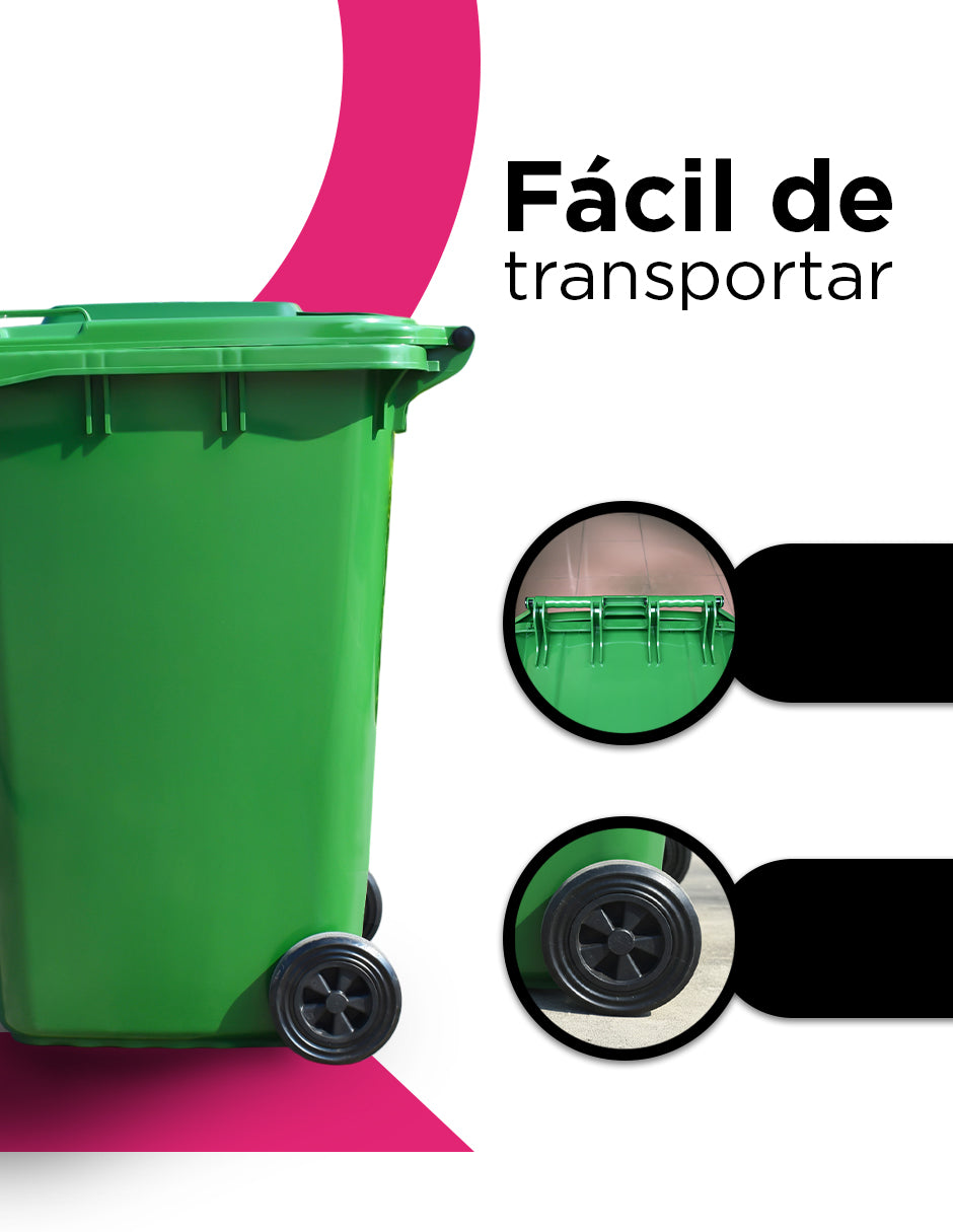 Contenedor De Basura 360L Verde