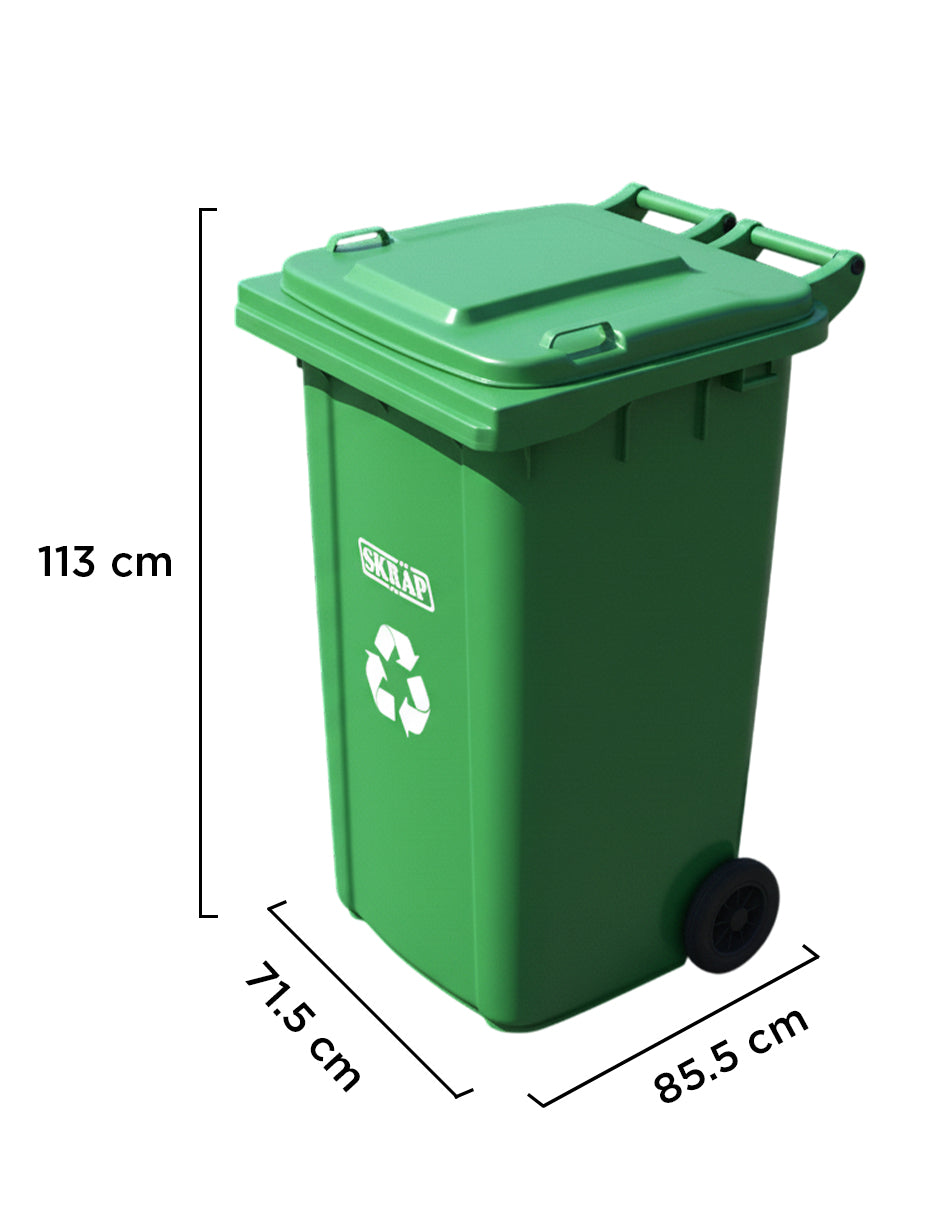 Contenedor De Basura 360L Verde