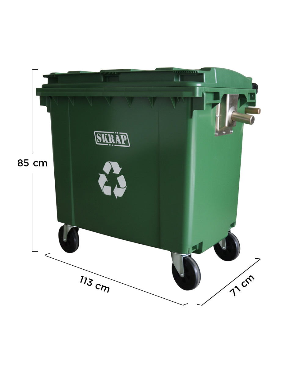 Contenedor De Basura 660L Verde