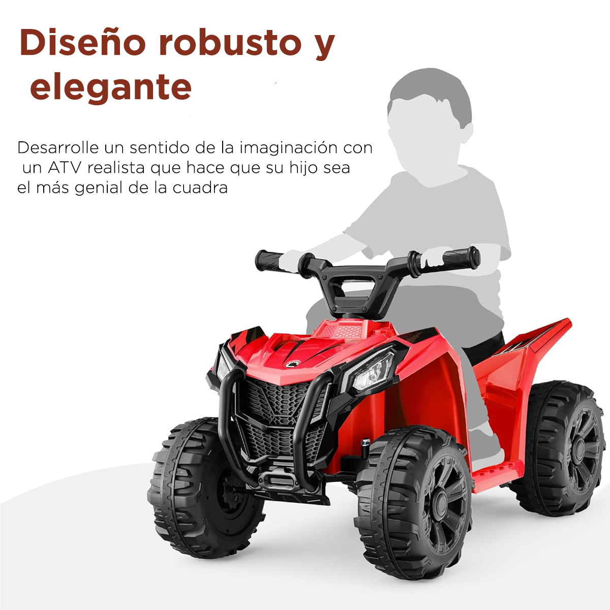 Cuatrimoto Montable Eléctrico Hunter Roja