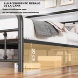 Base De Cama Acero Reforzada Individual Diseño Elegante