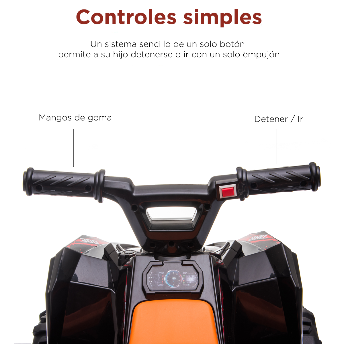 Cuatrimoto Montable Eléctrico Hunter Negro