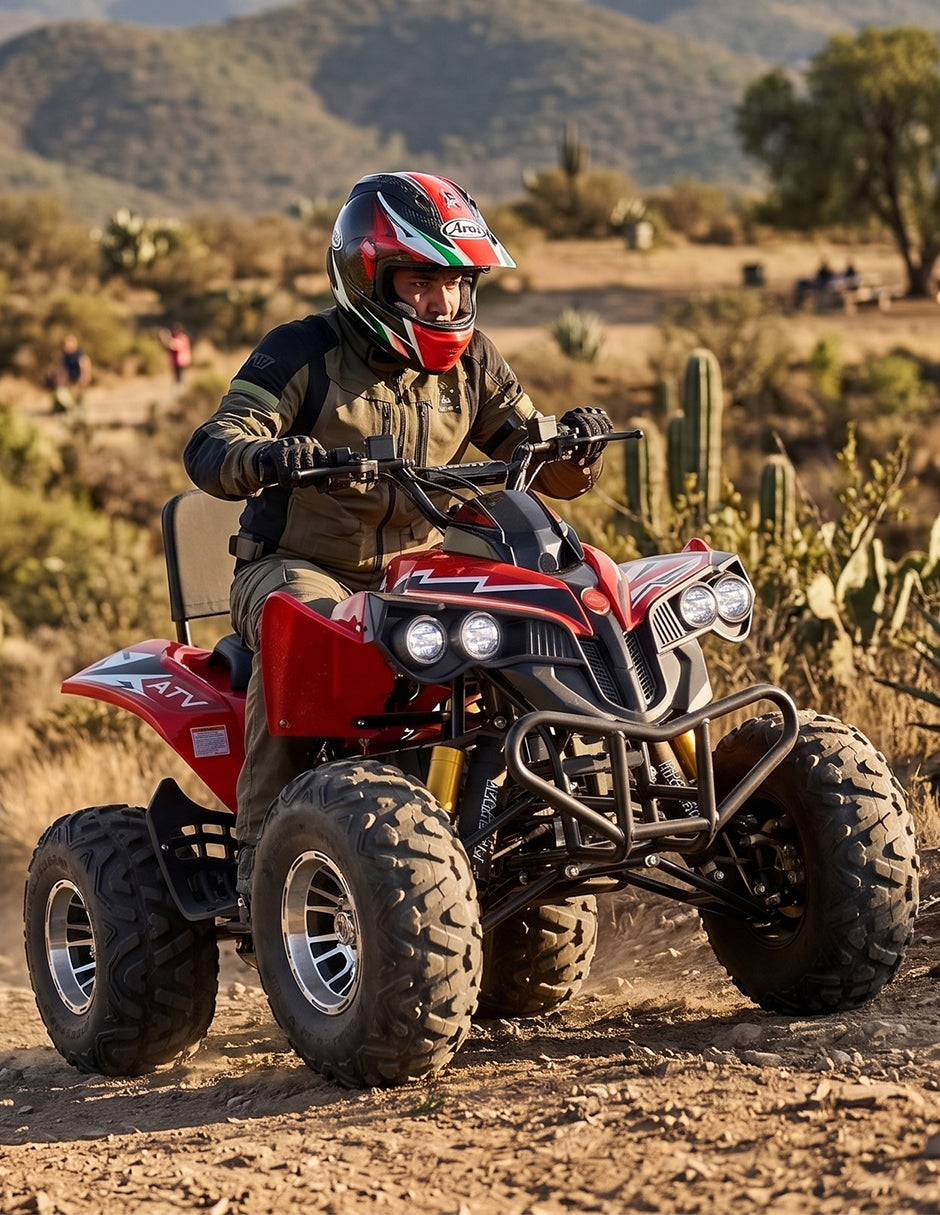 Cuatrimoto ATV Juvenil Kyoto 105kg – Vehículo Todo Terreno Recreativo Color Rojo