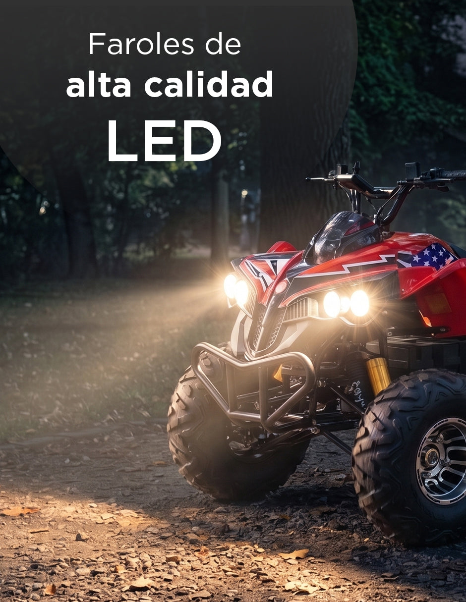 Cuatrimoto ATV Juvenil Kyoto 105kg – Vehículo Todo Terreno Recreativo Color Rojo