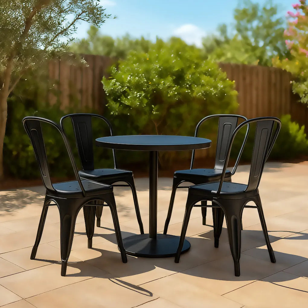 Set de 4 Sillas Vanlig Almería Negra