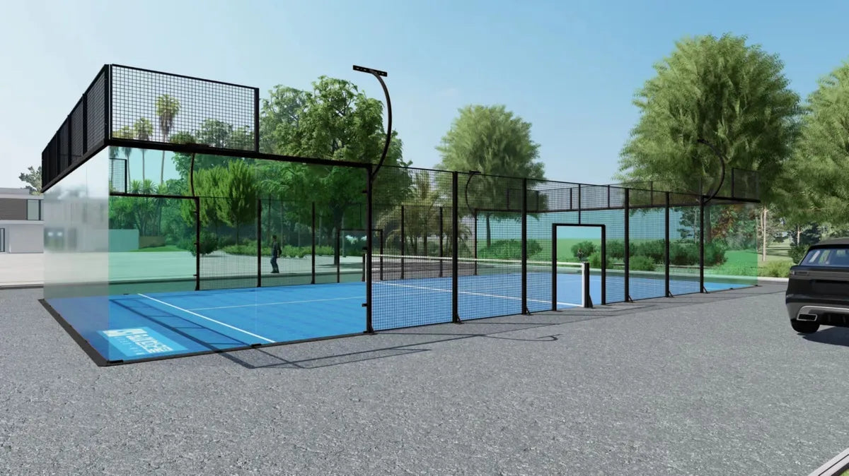 Cancha Padel Panoramica Vidrio 12mm Electrostatica Atp Padel