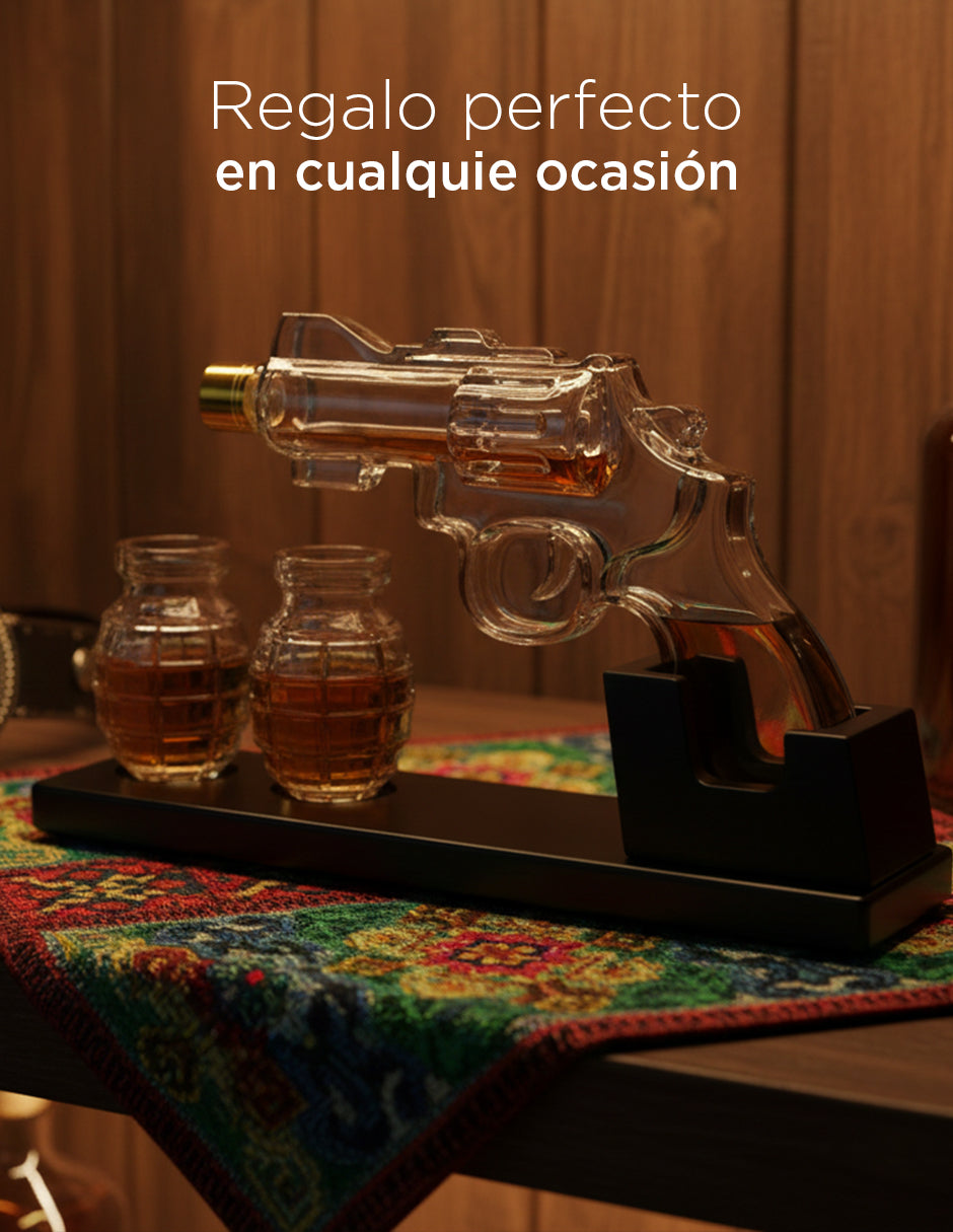 Decantador Signature Edition: Ripon Revolver & Grenade Glasses